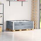 vidaXL Pallkragar 2 st grå 120x80 cm massivt furu 4010277