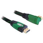 DeLock HDMI - HDMI High Speed with Ethernet (angled) 90° 2m