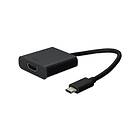 Deltaco USBC-2HDMI USB-C MST HUB
