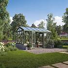 Träväxthus Linnea Mur Grå/Grön 14,7 M², Grå/Grön