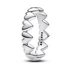 Pandora Moments Row of Hearts sterling silver ring 193427C00-50