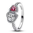 Pandora Classic Stone Halo Hearts Ring 193662c01-50