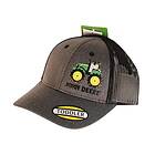 John Deere Caps barn grå/svart med traktor