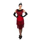 Flapper Klänning Charleston Ruby Maskeraddräkt 46