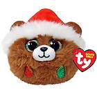 TY Teeny Puffies Christmas Bear Pudding 10cm