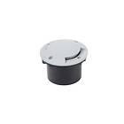 Lindby LED-golvinbyggnadslampa Nandita, Ø 10 cm, silver, IP65
