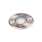 Lindby Insa golvinbyggnadslampa, rostfritt stål, GU10, IP67, Ø11cm
