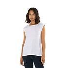 Knowledge Cotton Loose Fold Up Linen T-shirt (Dam)