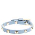 Dark Leather Star Stud Bracelet Mini