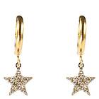 Dark Star Hoop with Crystals Gold