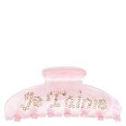 Dark Text Hair Claw "Je t'aime" Pale Rose