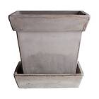 Bergs Potter Gaia raw kruka Grey, 21x21 cm