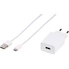 Vivanco USB Hemladdare 3A 15W + USB-C kabel