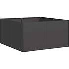 vidaXL Planteringskärl svart 80x80x40cm kallvalsat stål 860738