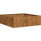 vidaXL Planteringskärl rostig 100x100x30 cm väderbeständigt stål