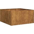 vidaXL Planteringskärl rostig 80x80x40cm väderbeständigt stål 860744