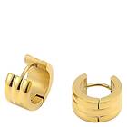 Timi Of Sweden Ruby Triple Huggie Hoop Earrings Gold