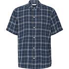 Knowledge Cotton Box Fit Seersucker Short Sleeved Shirt (Herr)