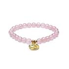 Kristalloteket Armband Jordgubbskvarts med hjärta/måne