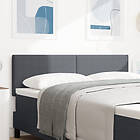 vidaXL Sänggavel Set om 2 Mörkgrå Trä och tyg 140 cm Enkel Sänggavel
