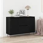 vidaXL Sideboard Svart ek Konstruerat trä, metall Medium