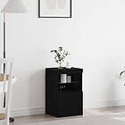 vidaXL Sideboard Svart ek Konstruerat trä, MDF Medium Förvaring