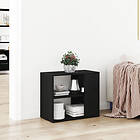 vidaXL Sideboard Svart ek Konstruerat trä 60 x 30 x 50 cm