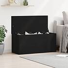 vidaXL Förvaringsbox Svart ek Spånskiva 100 x 42 x 46 cm Förvaringskista