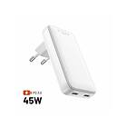 Fixed Slim GaN 90 Super Snabb 2x USB-C laddare 45W