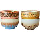 HKliving 70s Ceramics Noodle Bowls 4-pack