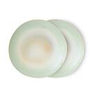 HKliving 70's tallrik o27,5 cm 2-pack Palms