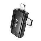 Hoco 2in1 Adapter OTG USB-A till Lightning/USB-C UA31F