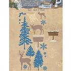 Studio Light Dies Deer, Snow & Trees Vintage Winter