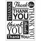 Darice Embossingfolder Scattered Thank You Fonts