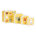 A Little Lovely Company Snackbox 4-pack Animal Friends