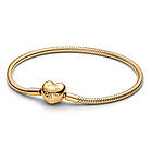Pandora Moments guldpläterat armband med hjärtlås 563050C00-18