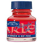 Winsor & Newton Calligraphy Ink, Transparent 30ml Scarlet Red 601