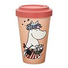 Nordicbuddies Mumin take away mugg 45 cl Mummimamma på sommarhumör beige