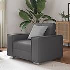 vidaXL Sittpuff Grå 59 cm Konstläder 4105041