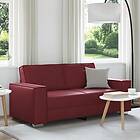 vidaXL Soffa Loveseat Vinröd 140 cm i Konstläder 4105054