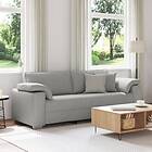 vidaXL 3-sitssoffa Molngrey 178 cm tyg 4105245