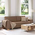vidaXL Soffa 3-sits Brun 180 cm Tyg 4104994