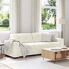 vidaXL 3-sitssoffa i grädde, 180 cm, sammet 4105142