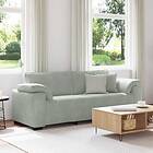 vidaXL 3-sitssoffa ljusgrå 178 cm sammet 4105277