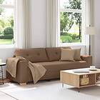 vidaXL 3-sitssoffa i brun färg, 180 cm, tyg 4105092