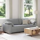 vidaXL 3-Sitssoffa Ljusgrå 178 cm Tyg 4105237