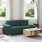 vidaXL 3-sitssoffa Mörkgrön 180 cm Tyg 4105093
