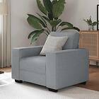 vidaXL Soffstol ljusgrå 60 cm tyg 4105146