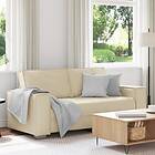 vidaXL Love Seat Soffa Grädde 140 cm Konstläder 4105052