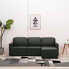 vidaXL Bäddsoffa modulär 3-sits grå konstläder 288795